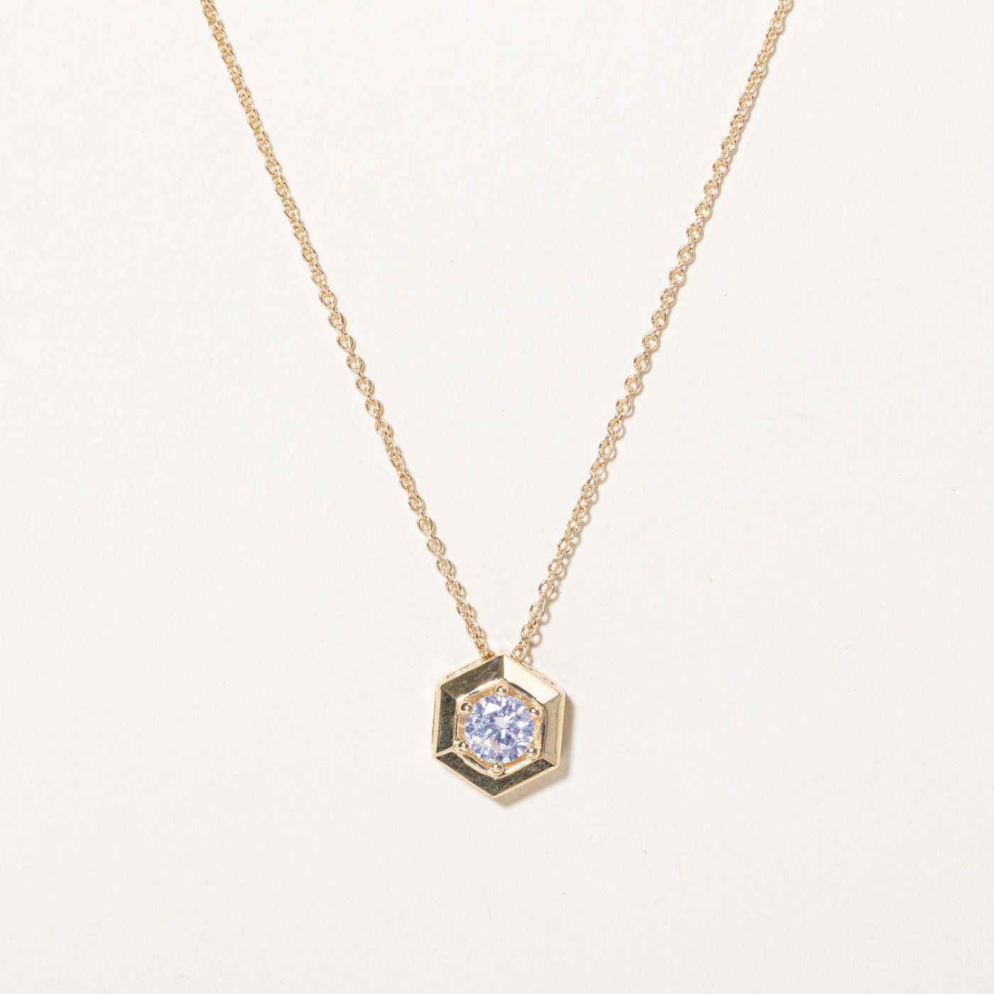 100 Ways' GIA Certified Diamond Hexagon Bezel Pendant Necklace | 0.40ct | 18 |