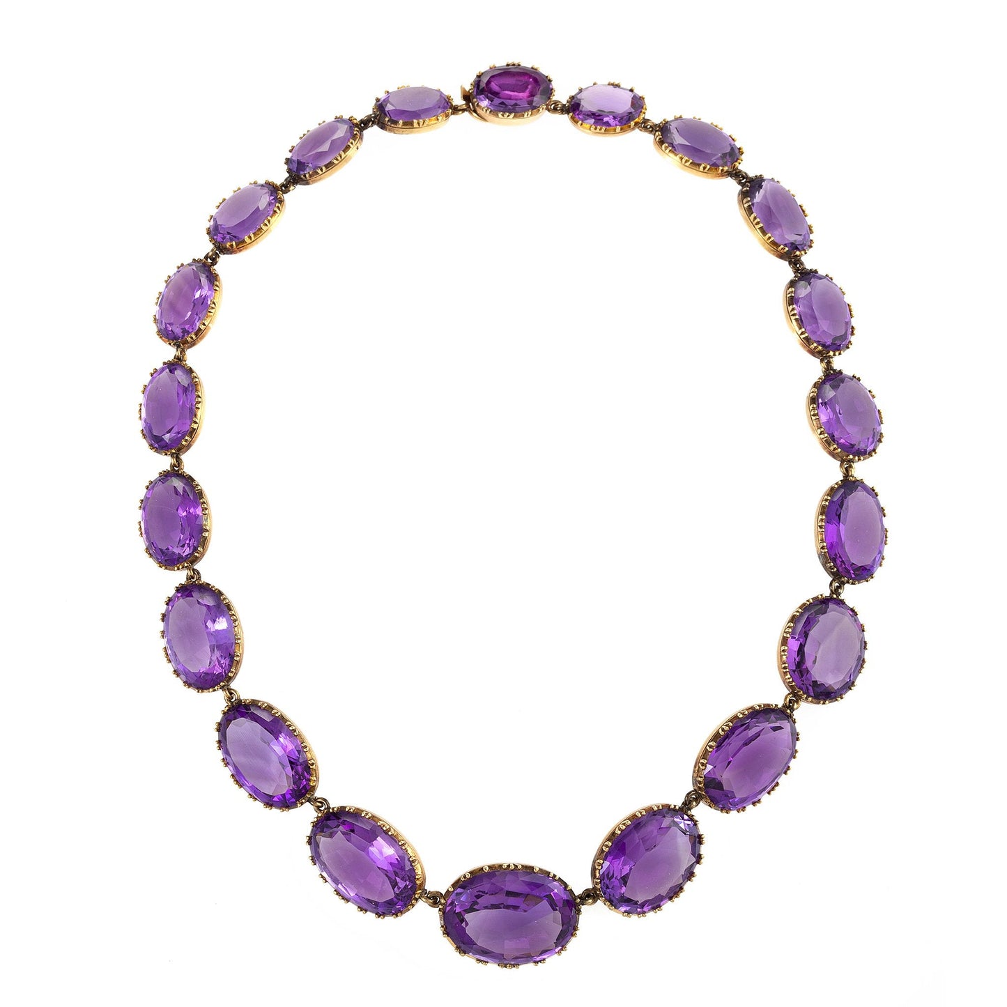 Amethyst Rivi¨¨re Necklace and Earrings Suite