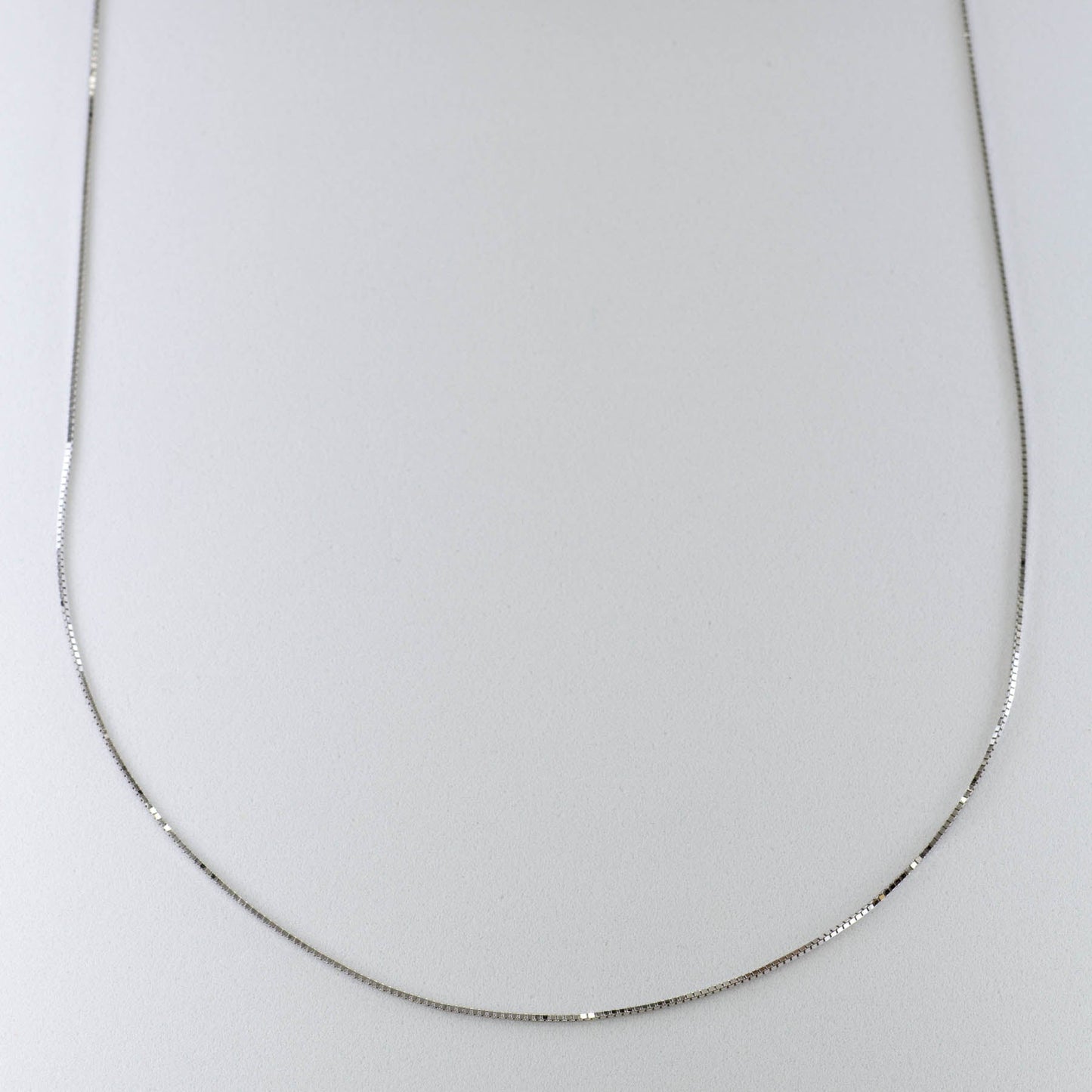 '100 Ways' White Gold Adjustable Box Chain |