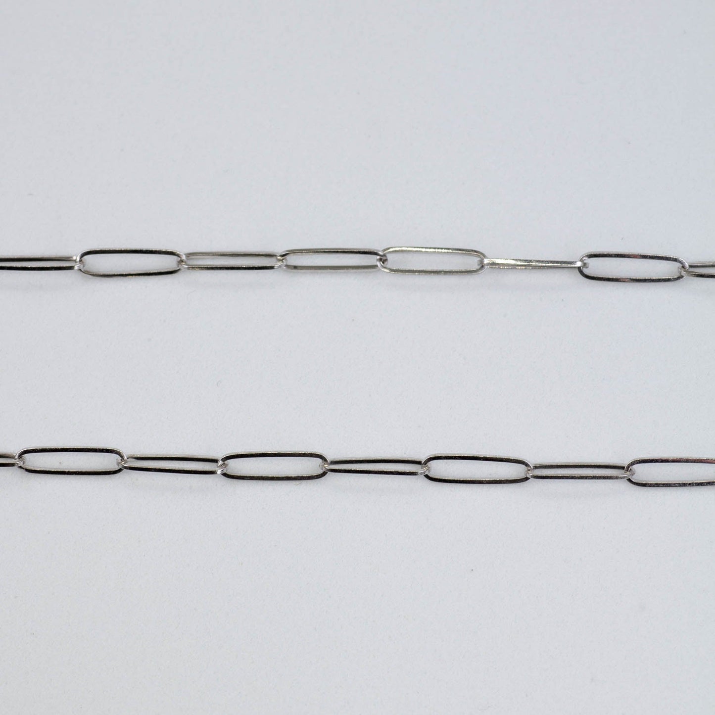 100 Ways' White Gold Paperclip Chain | 20 |