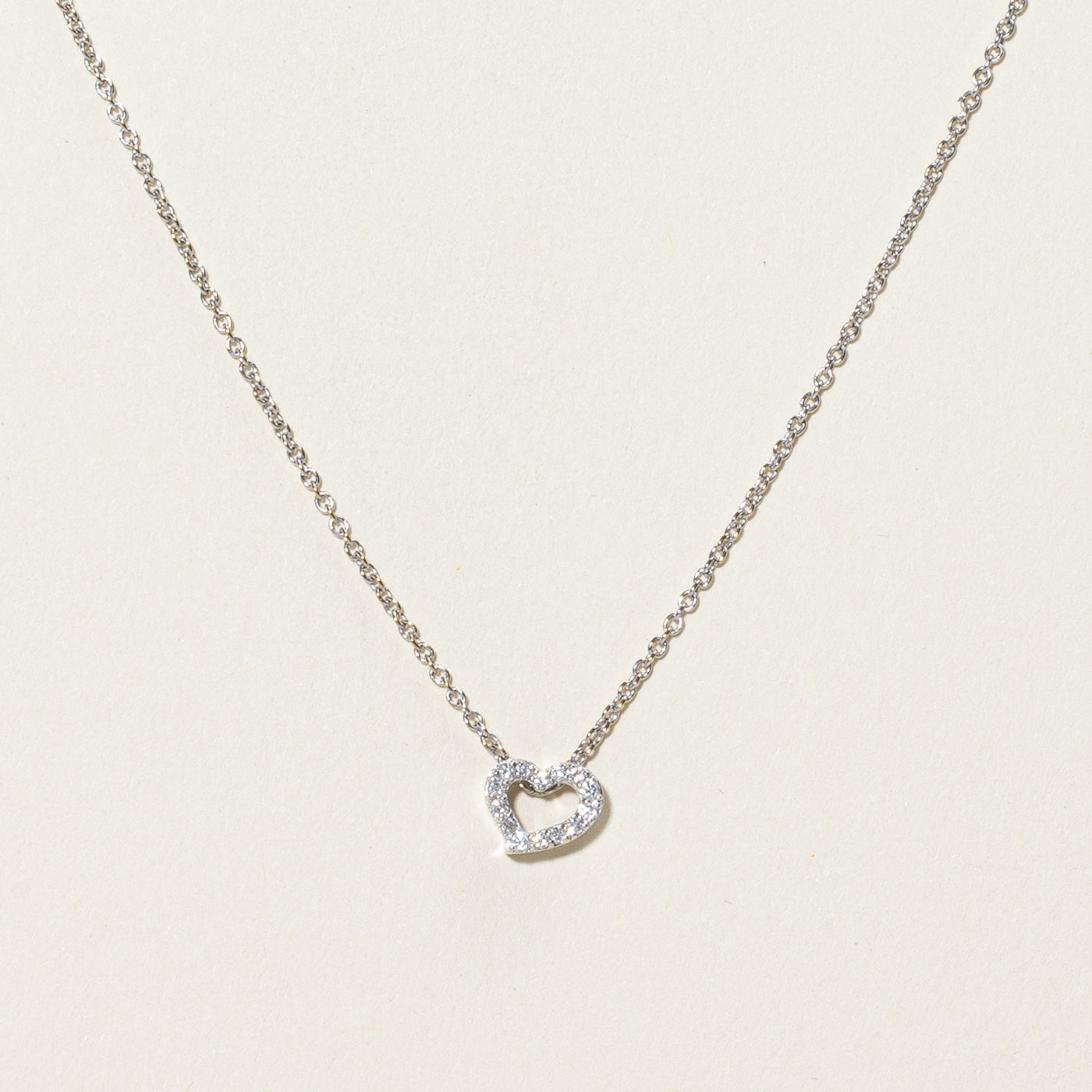 Birks' Essentials Heart Diamond Necklace | 0.09ct | 18