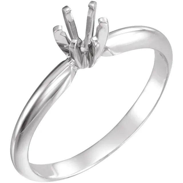 SPECIAL ORDER:  Diamond band and solitaire setting for diamond in 14k white gold