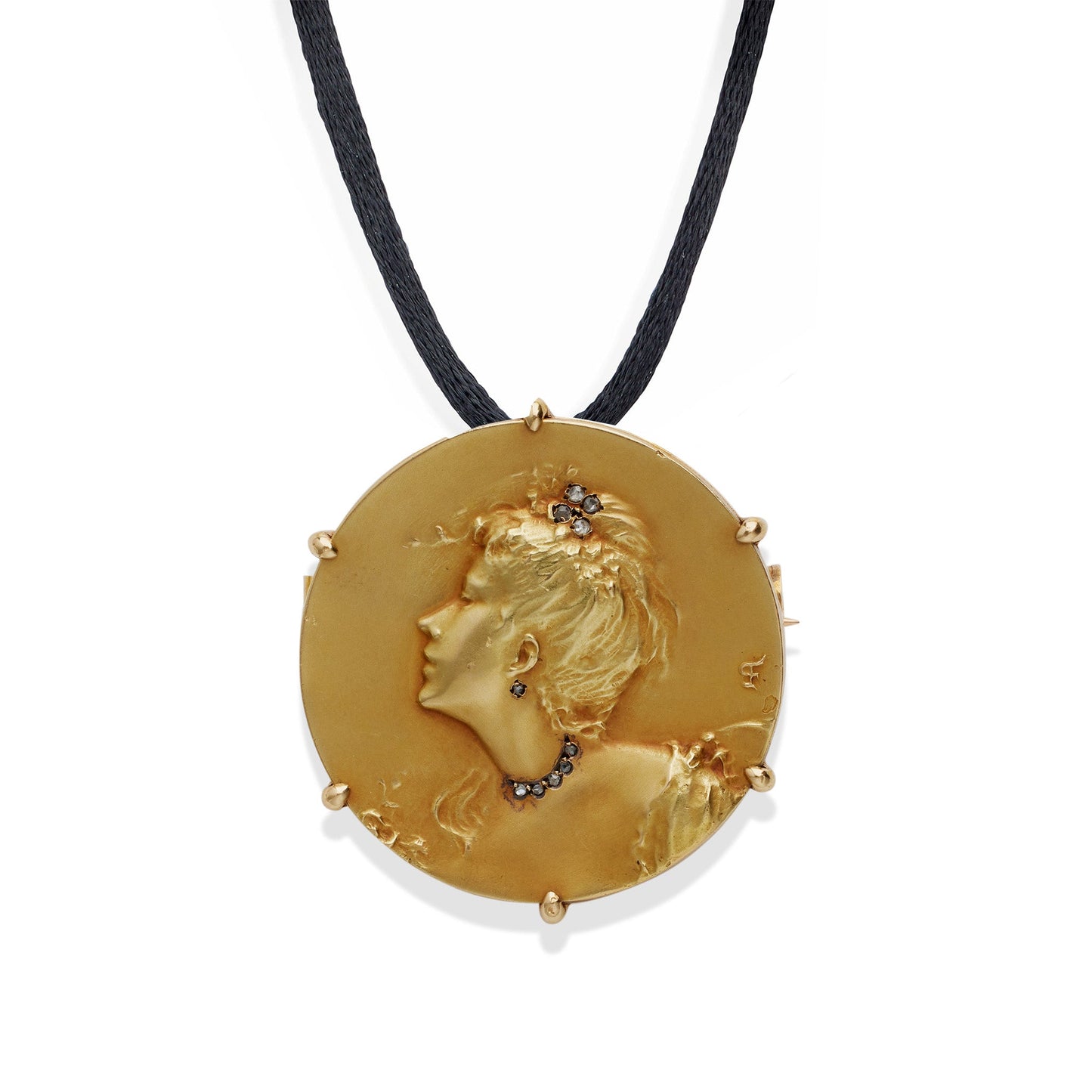 Comte d'Epinay de Briort Art Nouveau Medal-Jewel Habill¨¦ Pendant Brooch