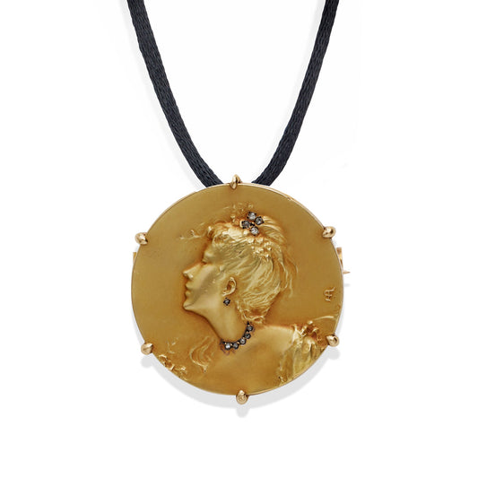 Comte d'Epinay de Briort Art Nouveau Medal-Jewel Habill¨¦ Pendant Brooch