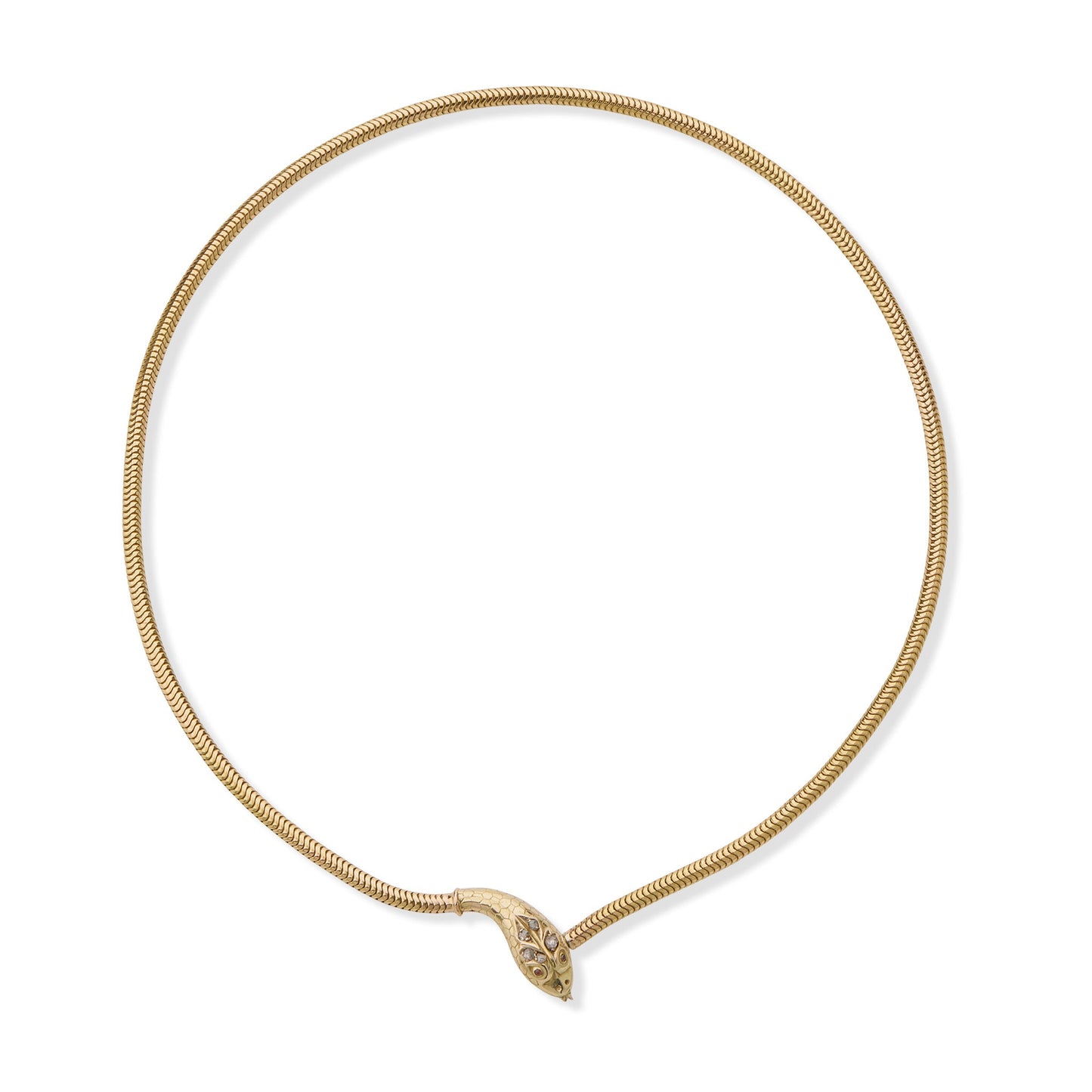 Antique 18K Gold Snake Necklace