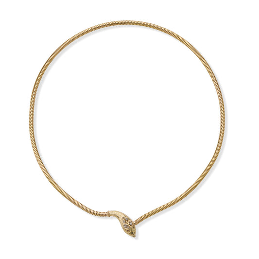 Antique 18K Gold Snake Necklace