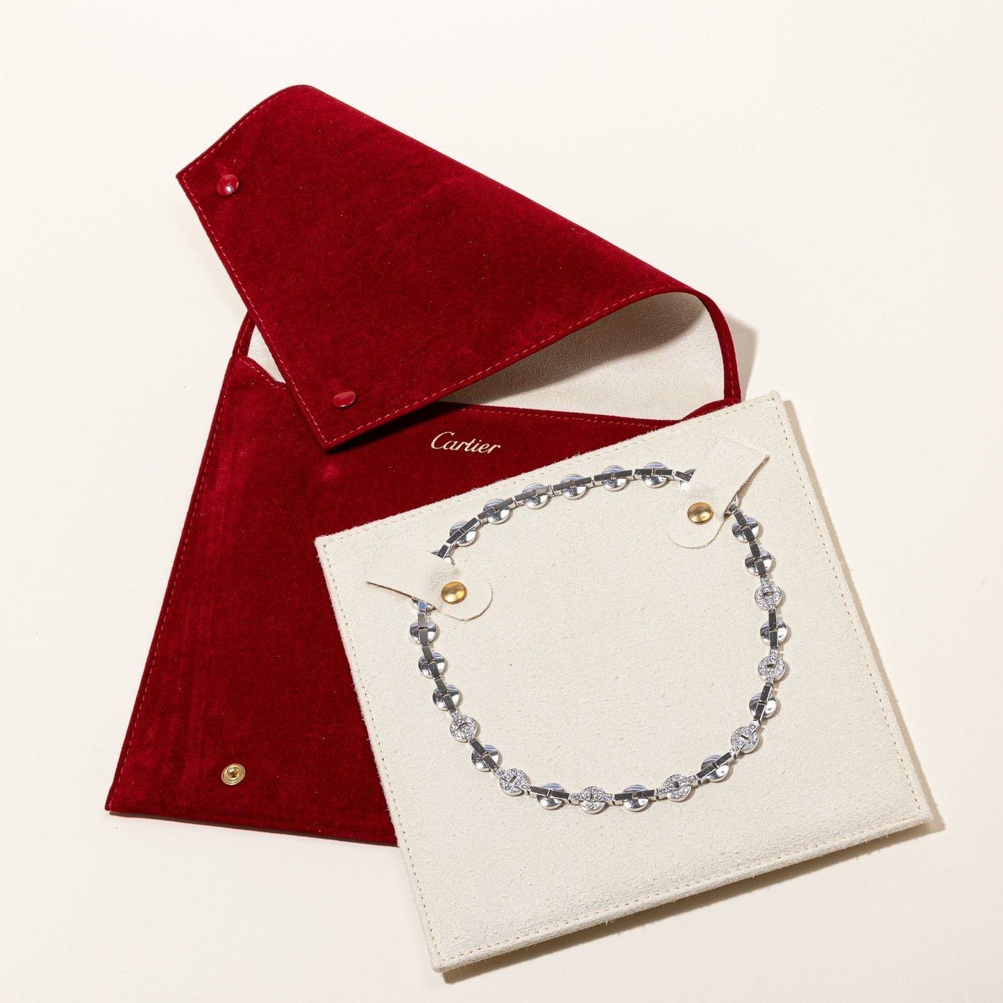 Cartier' Himalia Collection 18k White Gold Diamond Necklace | 2.30ctw | 16 |