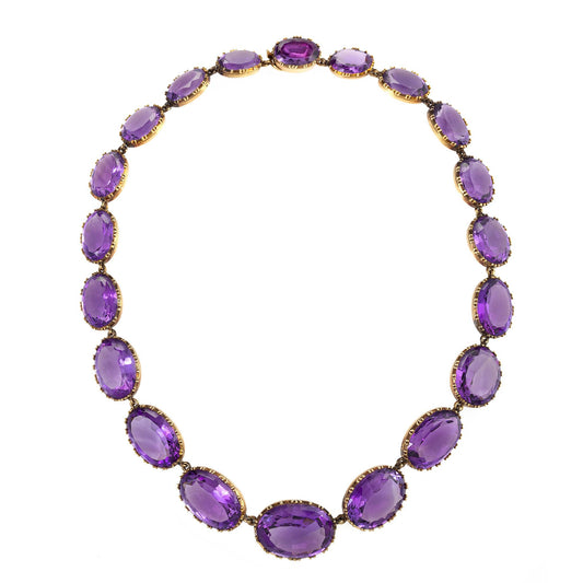 Amethyst Rivi¨¨re Necklace and Earrings Suite