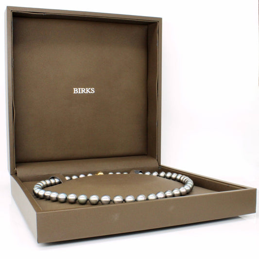 Birks' Black Pearl & Diamond Necklace | 0.03ctw | 18 |