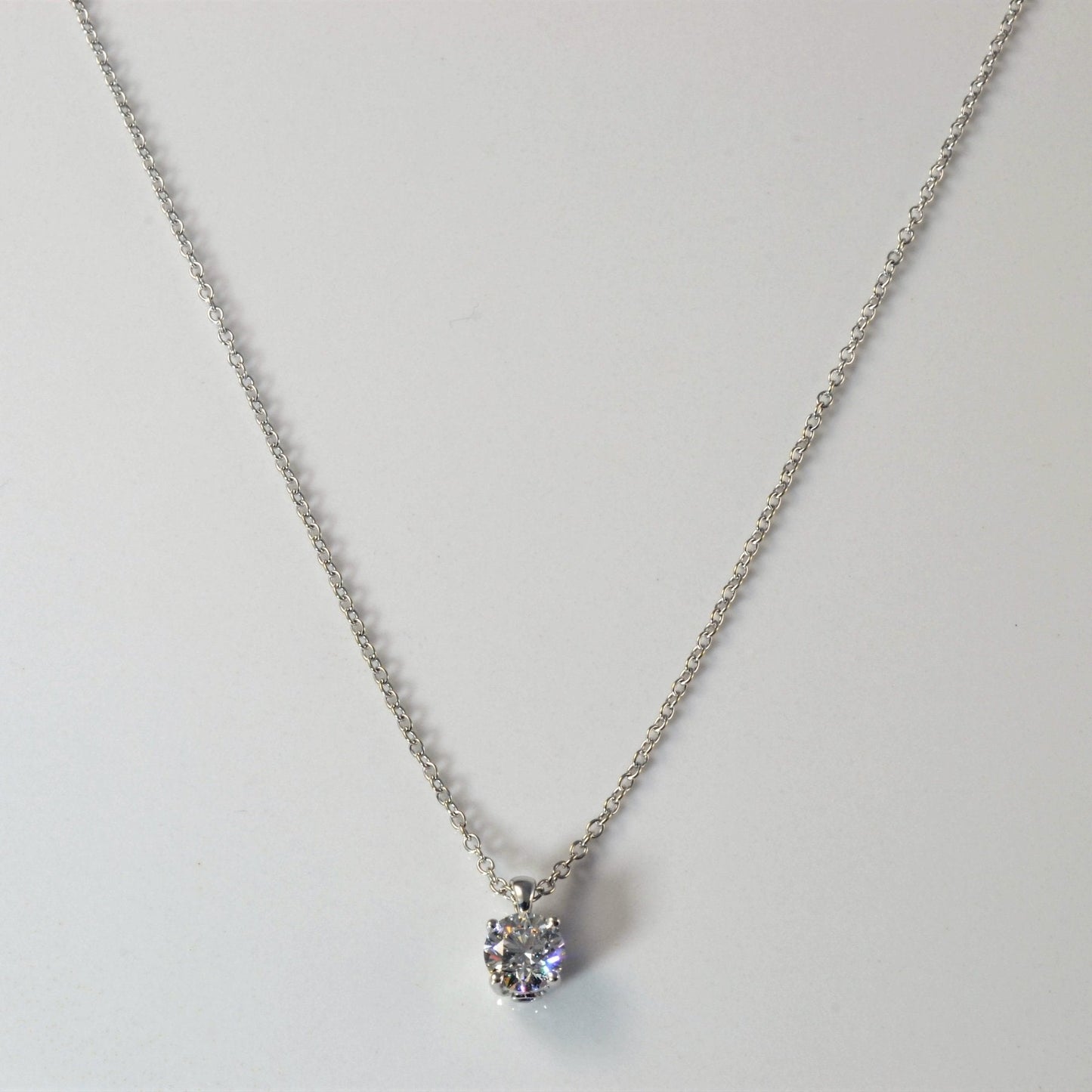 Birks' Blue Solitaire Diamond Necklace | 0.53ct | 18 |