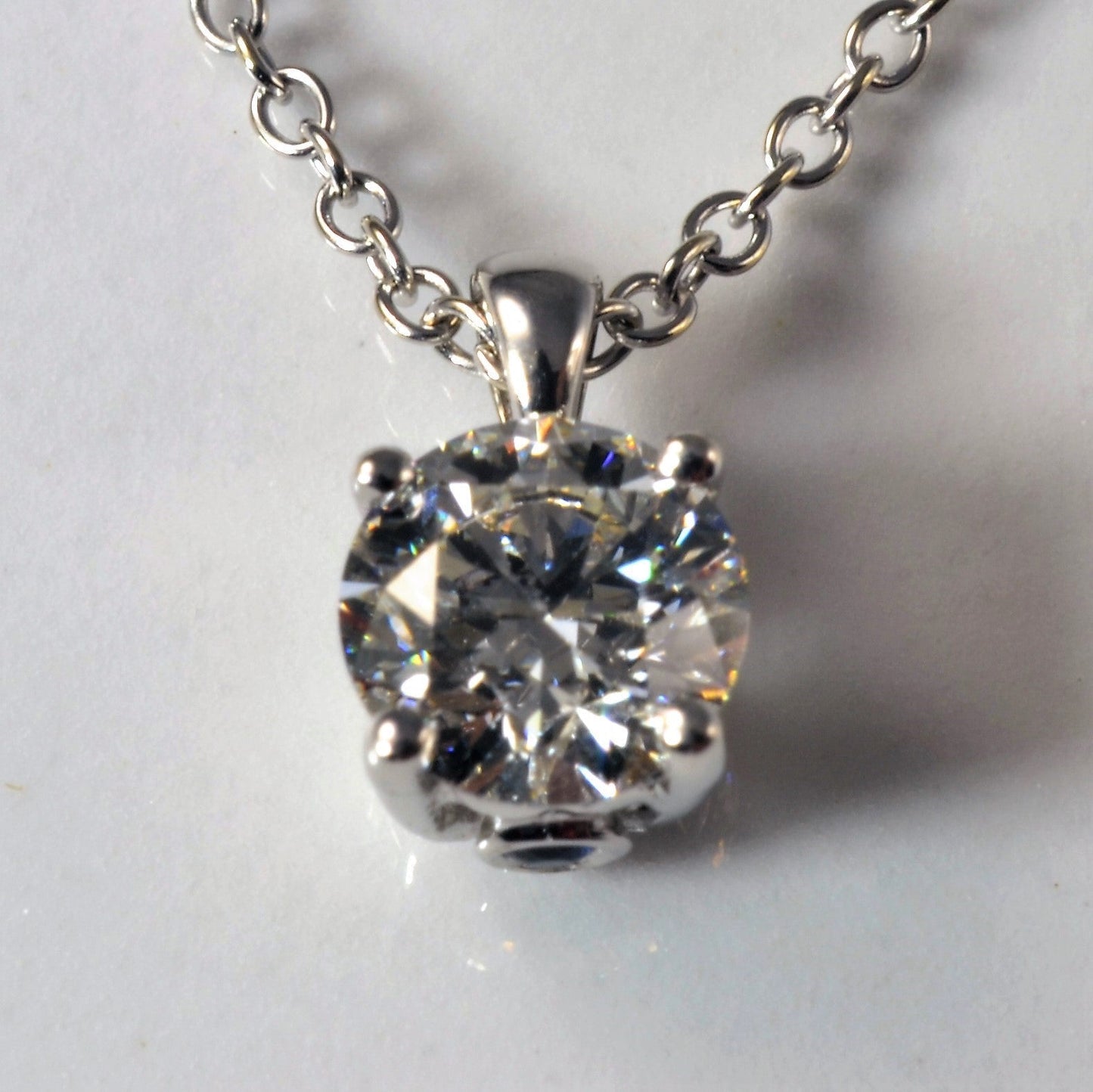 Birks' Blue Solitaire Diamond Necklace | 0.53ct | 18 |