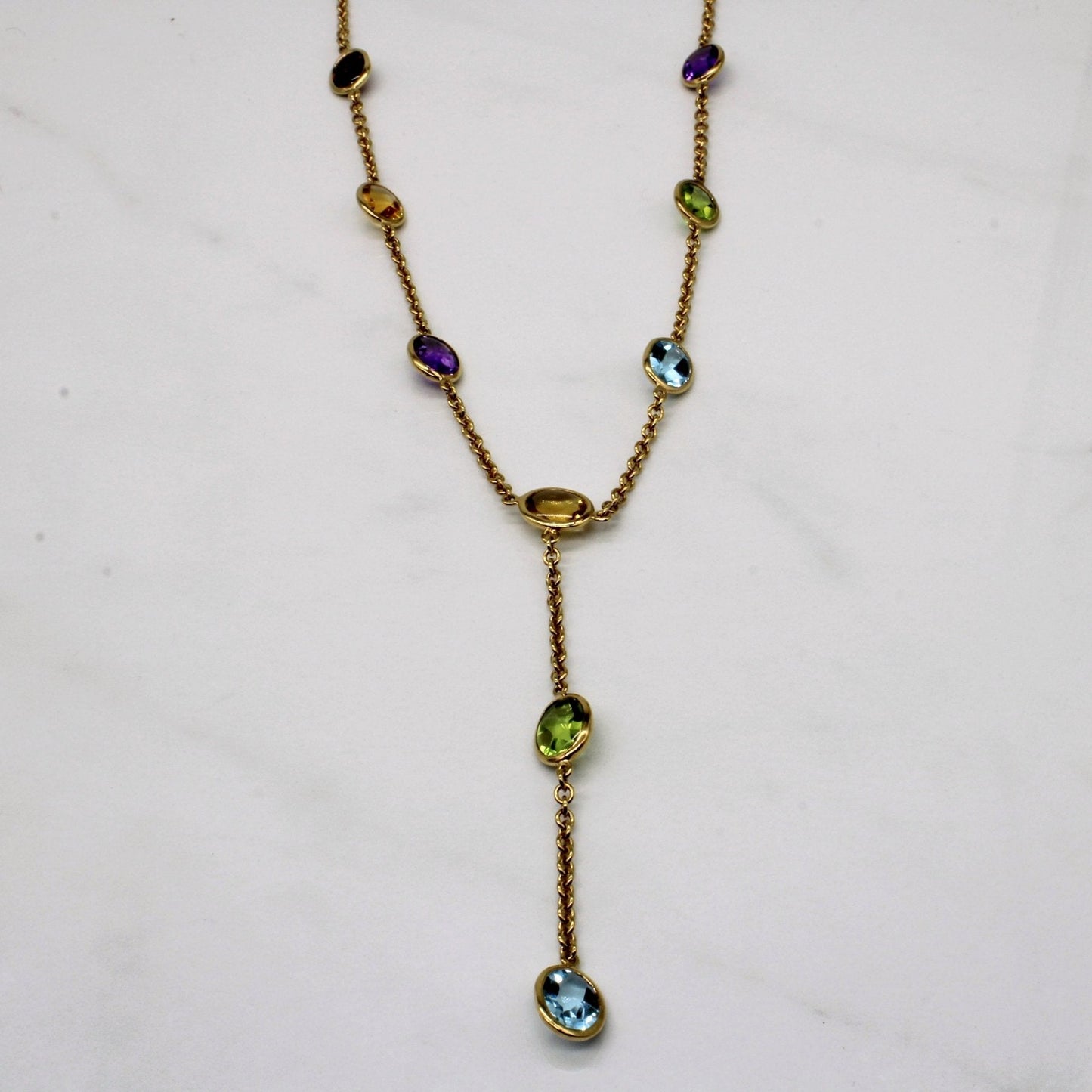 Birks' Multi Gem Drop Necklace | 26.30ctw | 16 |