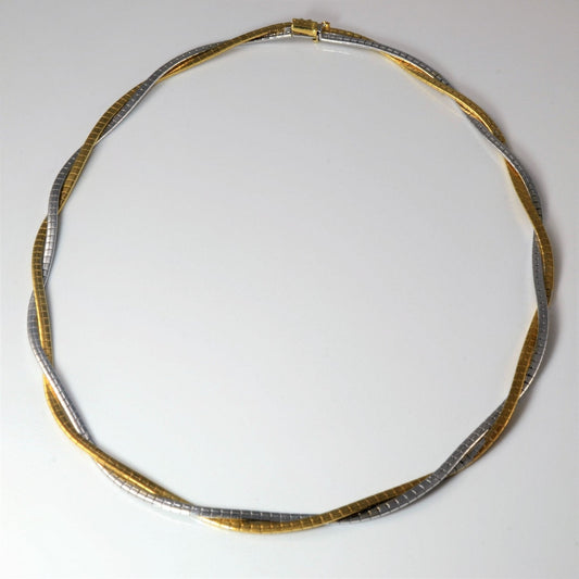 Birks' Two Tone Braided Gold Necklace | 17 |