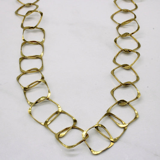 Brinkhaus' 18k Yellow Gold Soft Square Link Necklace | 36 |