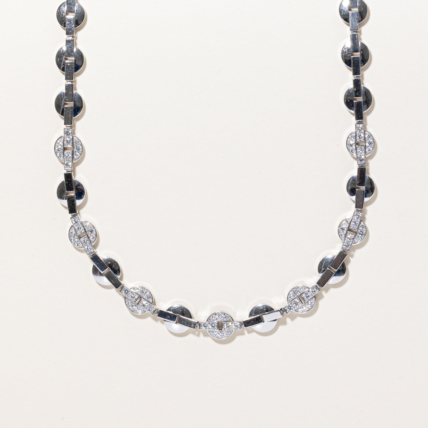 Cartier' Himalia Collection 18k White Gold Diamond Necklace | 2.30ctw | 16 |